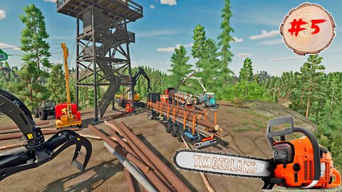 FS22 | CAMIONES LLENOS de MADERA, LA COLINA se AGOTA #5 | TimberLand™ PLATINUM | Gameplay español PC