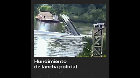 Lancha de policía se hunde tras impactar con un cable de ferry