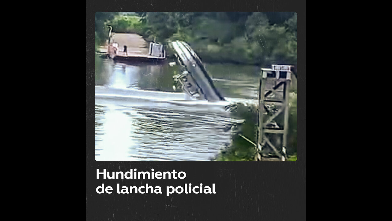 Lancha de policía se hunde tras impactar con un cable de ferry