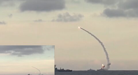 Launch of eight Russian Kalibr-3M-54 cruise missiles against Ukraine's Vinnytsia Airport