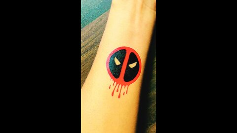 Deadpool Face Mask Pen Tattoo Design Idea | Quick & Easy Art #tattoo #PenArt #rumble #deadpool