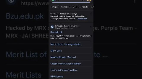 BZU Website Hack #bzumultan #bzu #websitehack #multan #bzunews