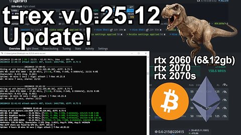 My RTX 2060 & 2070 GPUs Get HIGHER MH/s After The T-Rex Update...