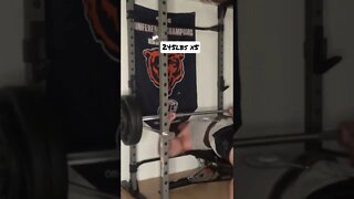 245x5 Bench Press. Last rep 3 second pause #shorts