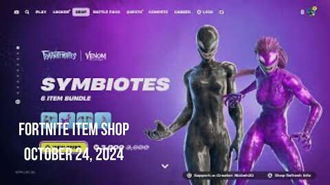 Fortnite Item Shop|October 24, 2024(*New* Symbiotes Bundle & Jam Tracks)