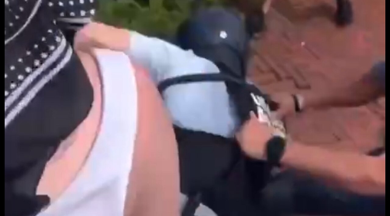 Pro Palestine Rioters Dragging Officers Like Rag Dolls
