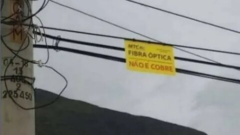 Cabo de Fibra Ótica ... NÃO É COBRE ... não tem qualquer valor comercial no mercado negro !
