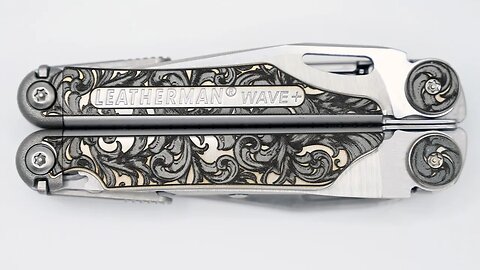 Fiber laser engraving Leatherman Wave Plus