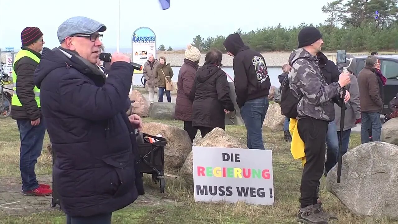 Lubmin - LNG - Demo - Auflagen - Eröffnung - Ankunft Bundeskanzler 14.01. 2023