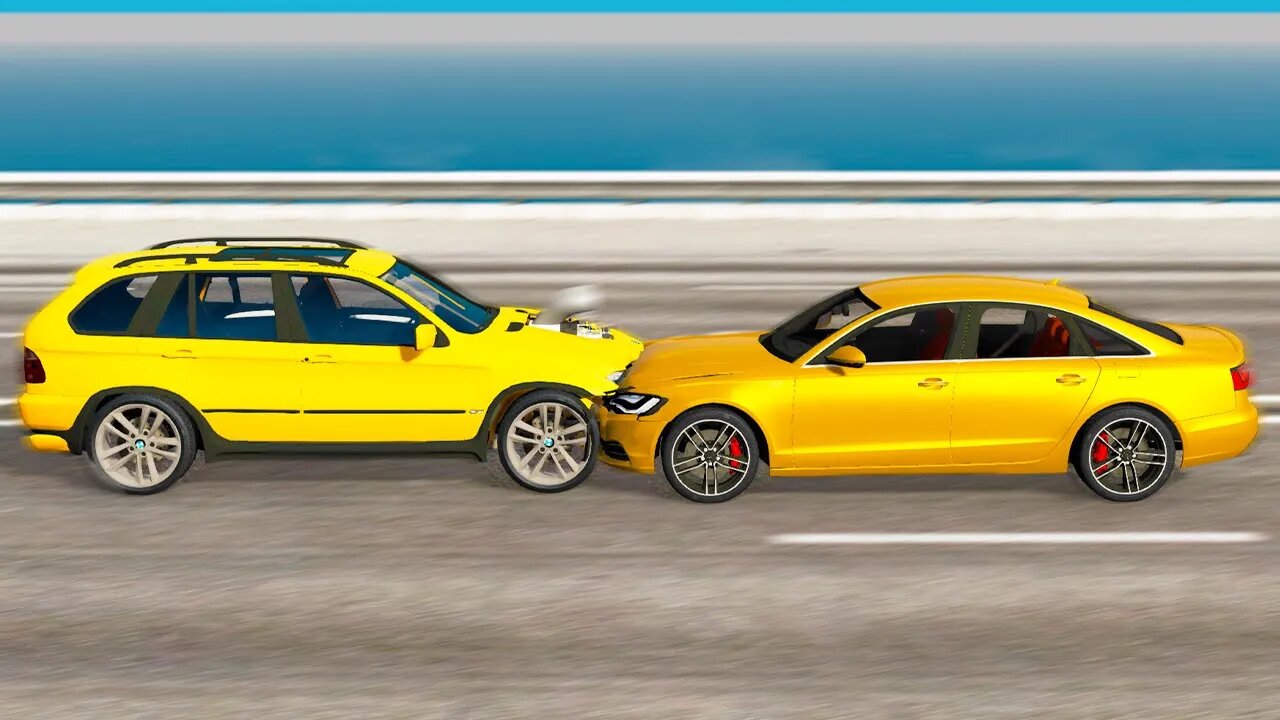 BMW X5 vs Audi A6 – Face to Face BeamNG.Drive