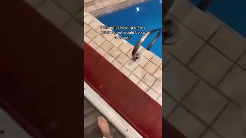 Showing Off Private Pool Goes Wrong tiktok caiicaiirose