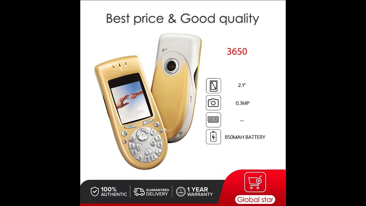 Original Unlocked 3650 2G Mobile Cell Phone Only Support English Keyboard And Language