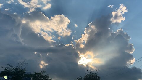 Amazing clouds in front of the sun