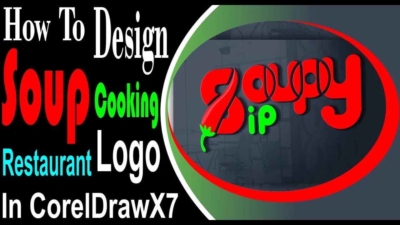 How To Design a LOGO for Beginners (Soup Cooking Restaurant Logo) In CorelDrawX7 {NEW!}