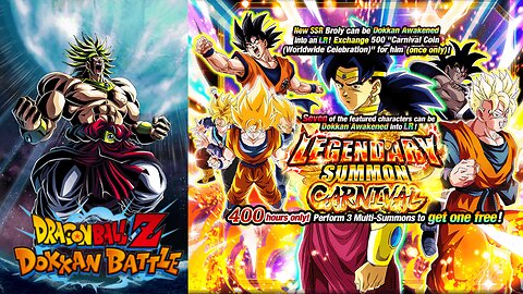 DBZ Dokkan Battle: Legendary Summon Carnival LR Broly Banner Summons