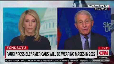 Fauci: It's Possible We'll Have To Wear Masks Till 2022