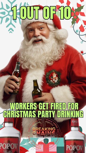 1 in 10 Workers Get Fired for Christmas Party Drinking! Study Claims #Sobriety #alcoholaddiction