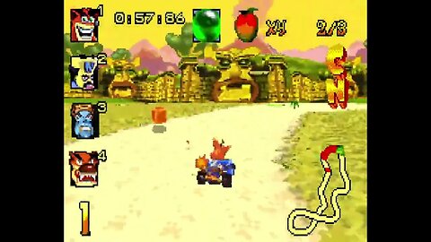 Crash Nitro Kart (GBA) - Jungle Boogie CNK Challenge Gameplay (Green Token)