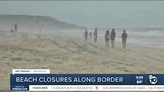 Beach closure along boarder