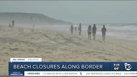 Beach closure along boarder
