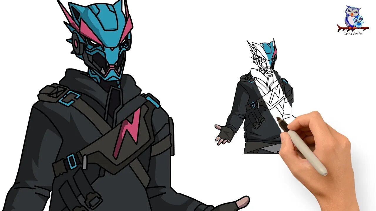How to Draw MrBeast 6000 Fortnite Skin - Art Tutorial
