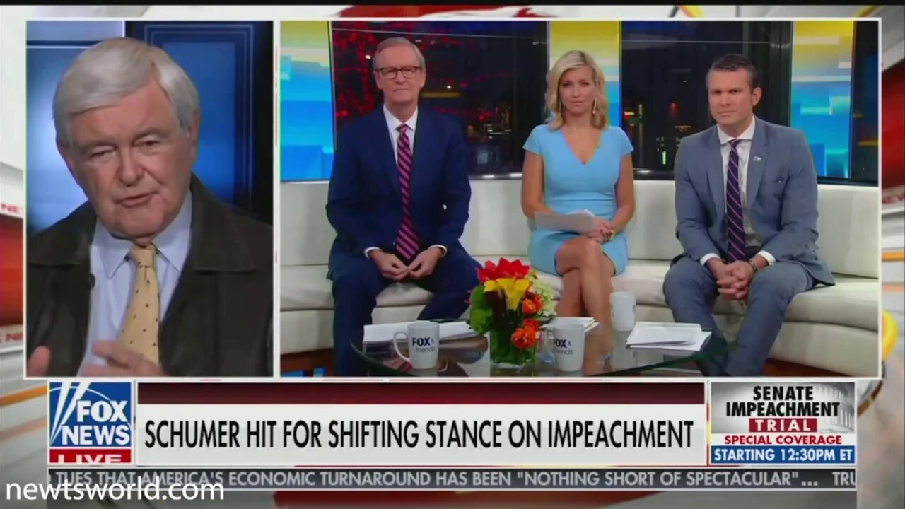 Newt Gingrich Fox and Friends Jan 21 2020 Impeachment Clip 4