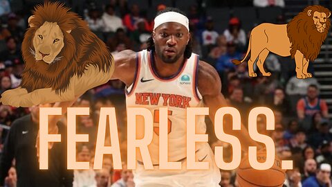 Nothing to see here, just Precious Achiuwa of the Knicks walking with lions