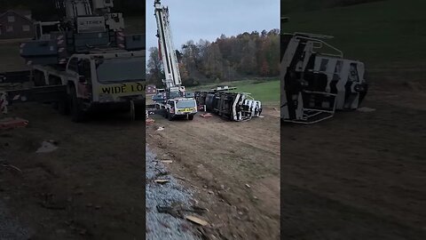 Trail Derails After Hitting Truck!