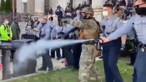 BLM Rioters Block North Carolina Voters From Entering Polling Station And Get Pepper Sprayed By Cops