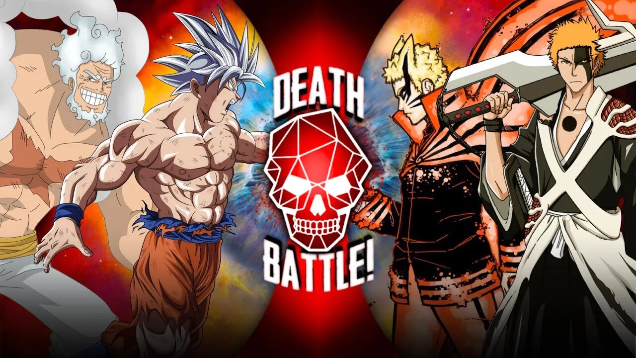 MUI Goku & Luffy Gear 5th vs. Naruto Baryon Mode & Ichigo True Bankai | Death Battle