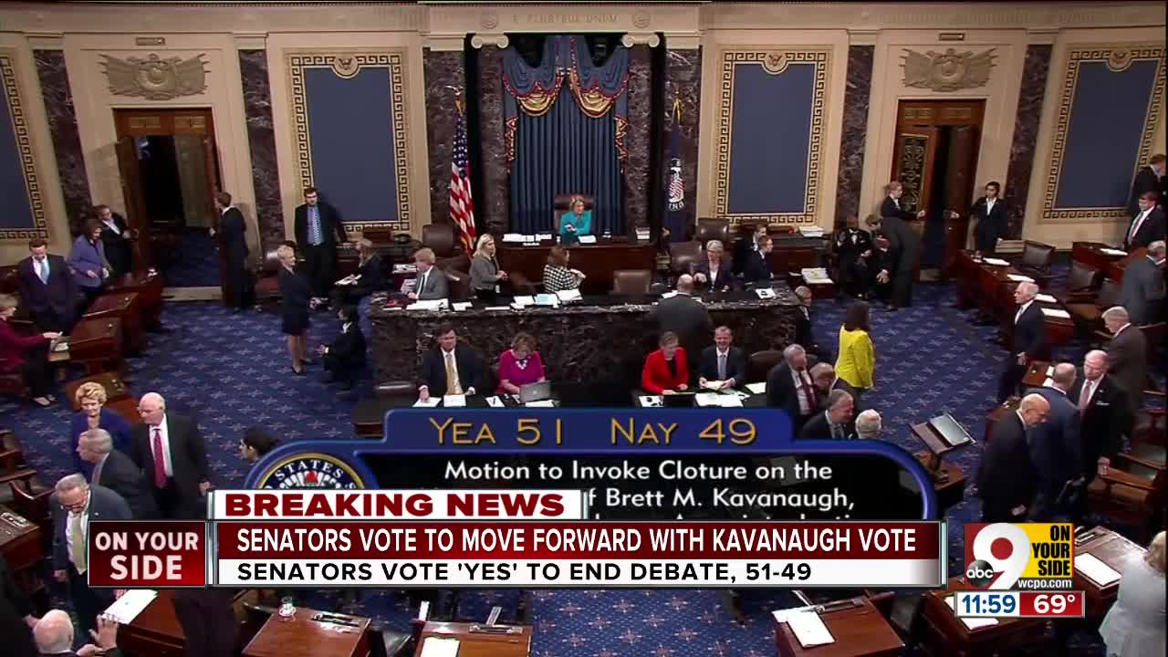Senate votes to move forward with Kavanaugh vote