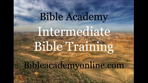 Intermediate Bible Training Lesson 1