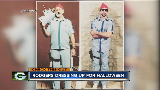 What did Aaron Rodgers dress as for Halloween?