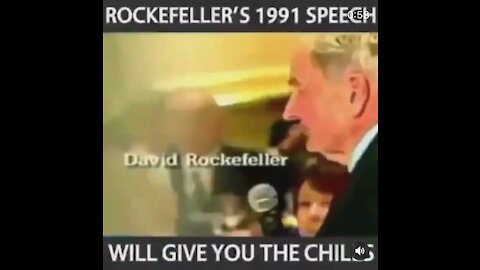 Rockefeller’s Speech about there elitist agenda!