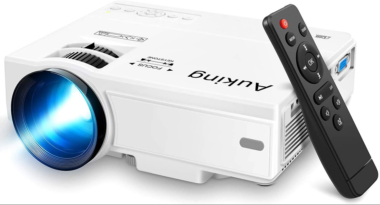 AuKing Mini Projector 2022 Upgraded Portable Video-Projector