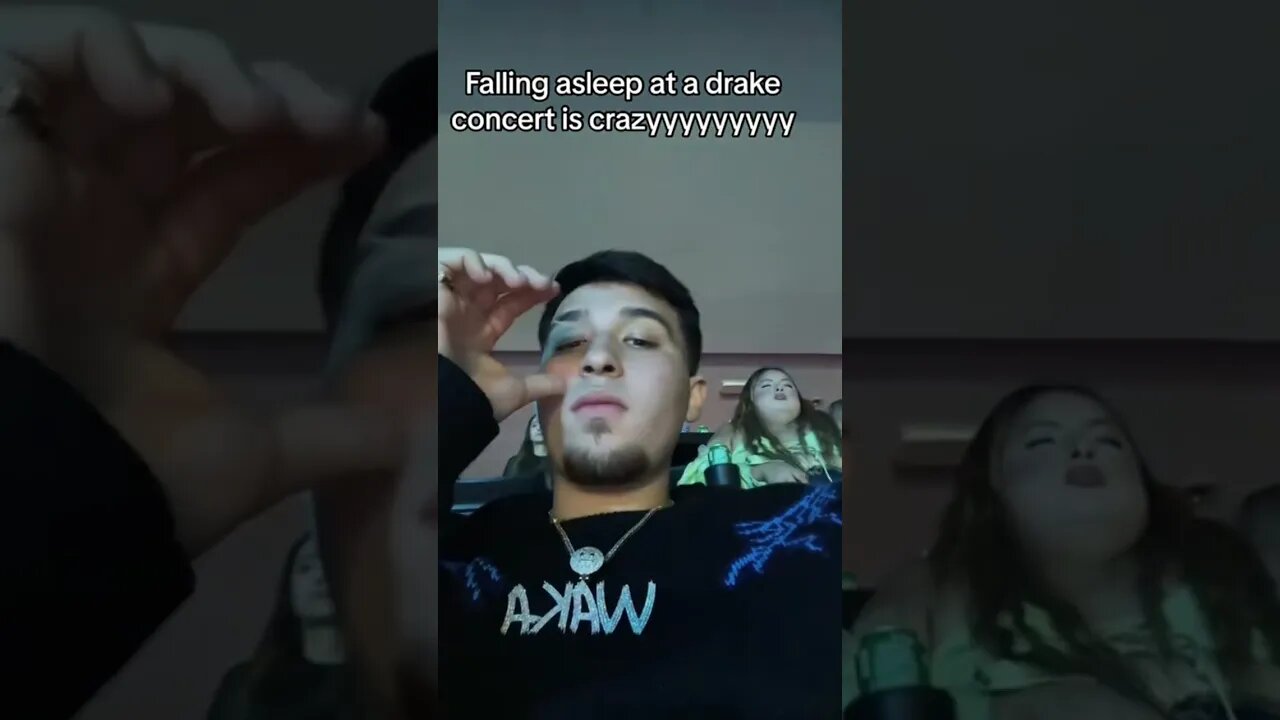 Falling Asleep at a Drake concert is wild (via: .wilito) #music #drake #fyp #concert #sleep