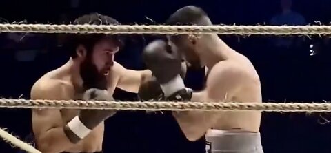 Solid knockout in a boxing match