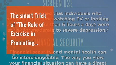 The smart Trick of "The Role of Exercise in Promoting Mental Health and Well-Being in Your Life...