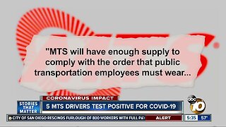 5 MTS drivers have tested positive for COVID-19