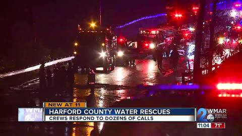 Crews searching for 3 people swept away by flood, water rescues underway in Harford Co. area