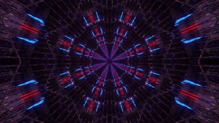FREE 4k uhd 60fps concert background vj loop | red and blue neon reflections tunnel