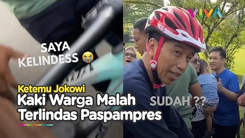 Duh, Kaki Warga Bogor Terlindas Sepeda Paspampres Jokowi