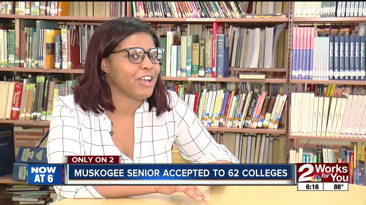 Muskogee High School senior accepted to 62 colleges