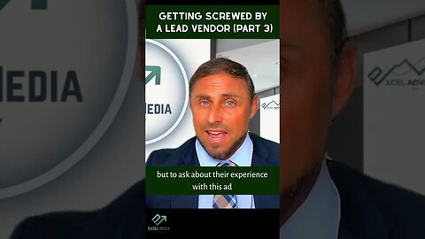 Getting Screwed by Lead Vendor | part 3 | Excel Media #shorts
