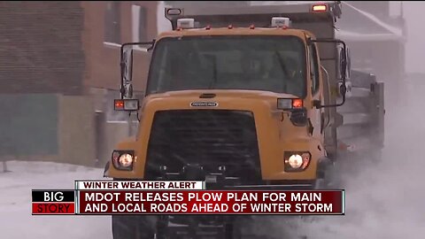 MDOT release plow plan for main and local roads ahead of winter storm