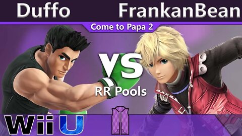 Duffo (Little Mac) vs. FrankanBean (Shulk) - Wii U RR Pools - CTP2