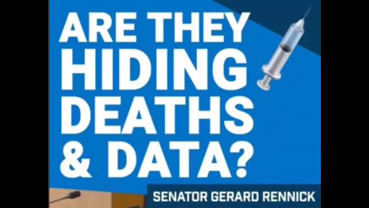 Senator Gerard Rennick to TGA on Vaccine Deaths & Data