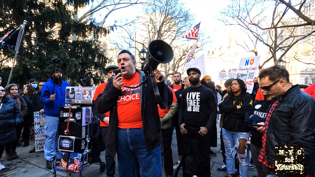 NYC City Hall Rally on Vaccine Mandate Deadline for City Workers - Full Event