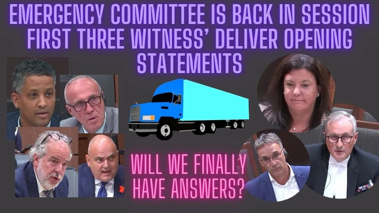 Opening statements, I did not receive any prior notification on the emergency act witness confesses