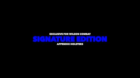 Appendix Holsters - Wilson Combat Appendix Signature Edition by Precision Holsters for SIG and GLOCK